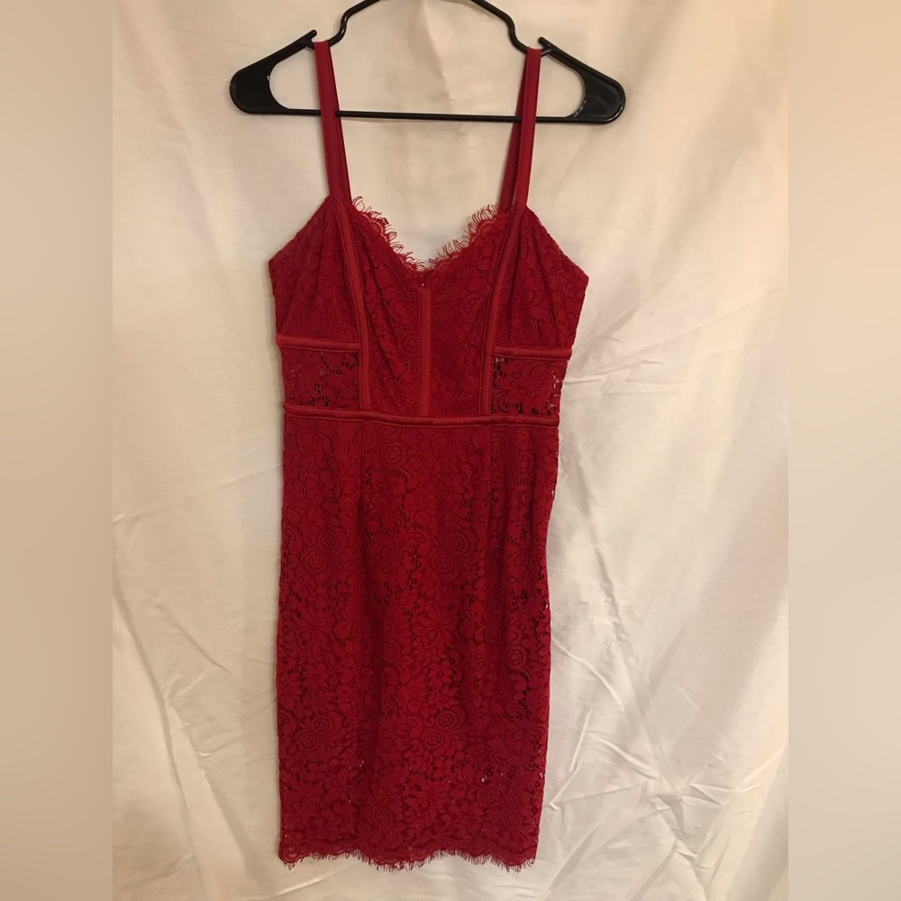 Express dress. Worn once. Size 2. Red. Lace. So pretty!